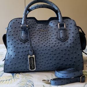 London Fog faux ostrich leather handbag
